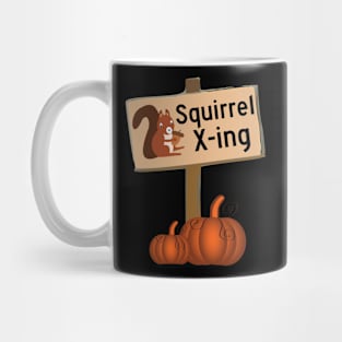 Squirrel Crossing Xing Design Mug
